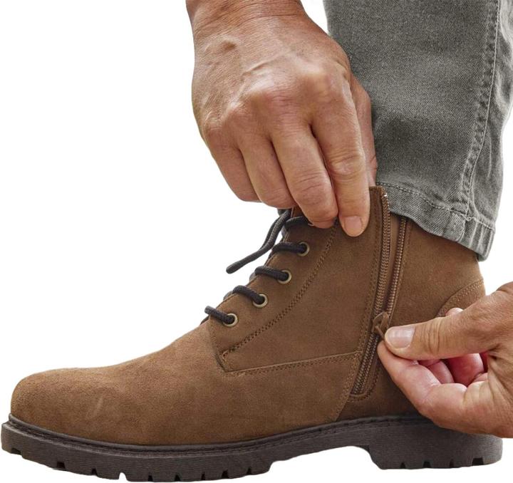 Immagine prodotto Atlas For Men Stivali con zip laterale in pelle crosta (41)