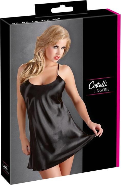 Produktbild Cottelli Collection Satin Negligé schwarz (XL)