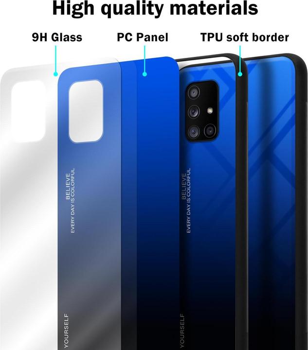 Produktbild Cadorabo TPU 2 Farben Glas Cover (Samsung Galaxy A71 5G)