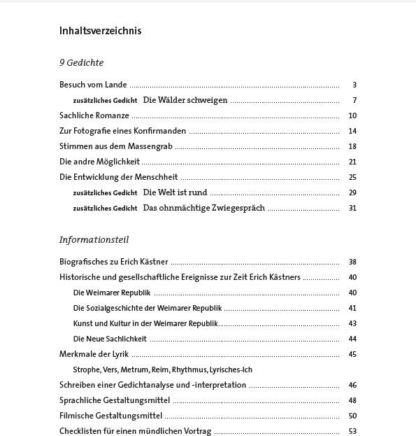 Produktbild Erich Kästner - Neun Gedichte im Unterricht - Schülerarbeitsheft (Deutsch, Victoria Garza Mendia, Dr. phil. Gerardine M. Pereira, 2019)