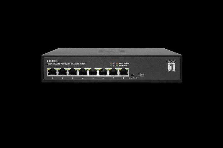 Produktbild LevelOne Switch 8x GE GES-2208 Hilbert 10" (8 Ports)