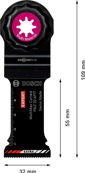 Produktbild Bosch Professional Zubehör EXPERT MultiMax PAIZ 32 APIT Blatt für Multifunktionswerkzeuge, 32 mm
