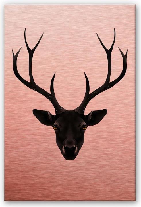 Actual product image Trenddeko The Black Deer - Black Deer (40 x 60 cm)