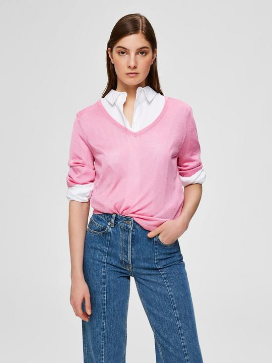 Image du produit Selected Femme T-shirt à col en V délicat (L)