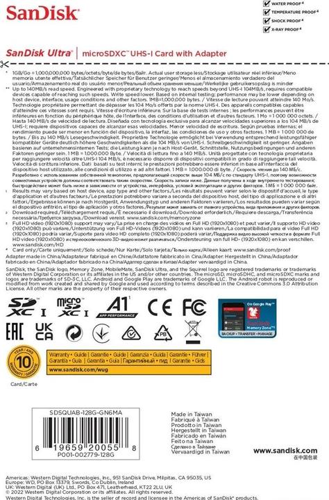 Immagine prodotto SanDisk Ultra mit Adapter (128 GB, microSDXC, U1, UHS-I)