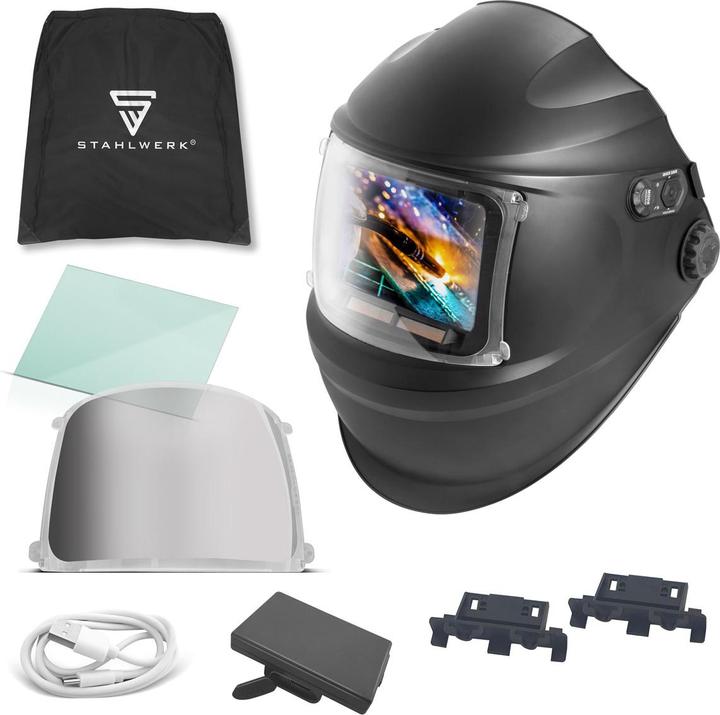 Actual product image Stahlwerk RAPTOR 3-in-1 automatic welding helmet with LED light