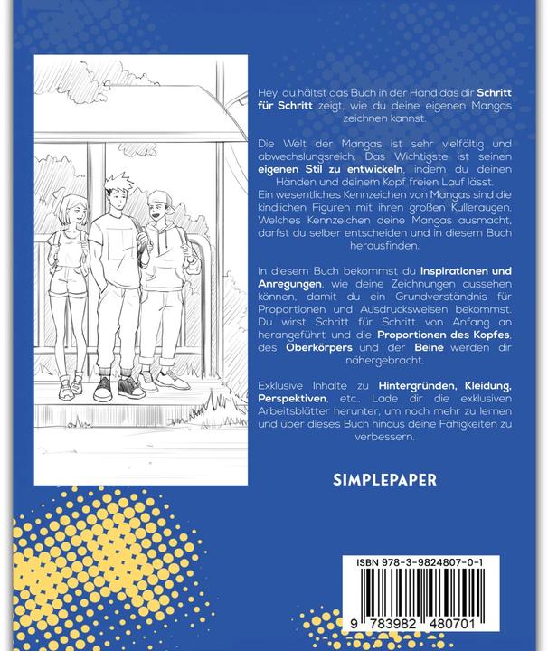 Produktbild SimplePaper Manga zeichnen lernen für Anfänger & Fortgeschrittene (Deutsch, SimplePaper, Knecht & Walde GbR|K & W Verlag|SimplePaper, 2022)