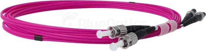 Produktbild BlueOptics Duplex LWL Patchkabel ST-FSMA Multimode OM4 7.5 Meter (S/UTP, CAT8.2, 7.50 m)