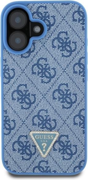 Produktbild Guess GUHCP16SP4TDSCPB iPhone 16 6.1" niebieski/blue hardcase Leather Metal Logo Strass Crossbody