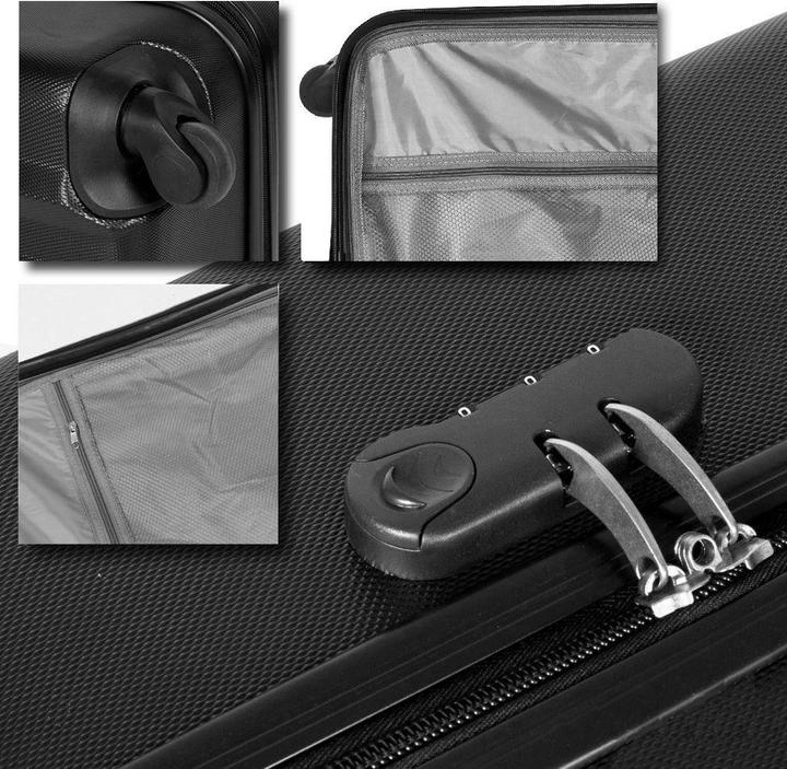 Immagine prodotto tectake Set di valigie rigide (95 l, M (50 - 90l), L (90 - 115l))