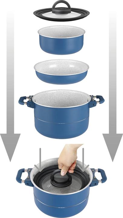 Image du produit Brunner Carezza Magnetogrip (22 cm, Ensemble de casseroles et de poêles de cuisson, Aluminium)