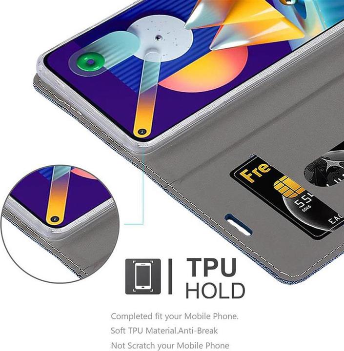 Produktbild Cadorabo Book Jeans Optik Cover (Samsung Galaxy A11, Samsung Galaxy M11)