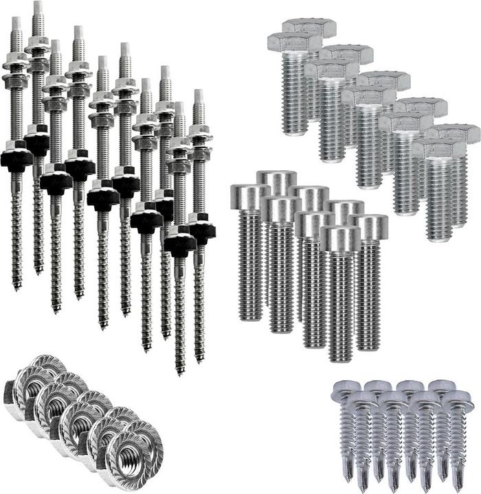 Immagine prodotto Offgridtec Set di montaggio per 3 moduli solari - tetto in ernite ondulata e lamiera per moduli solari con