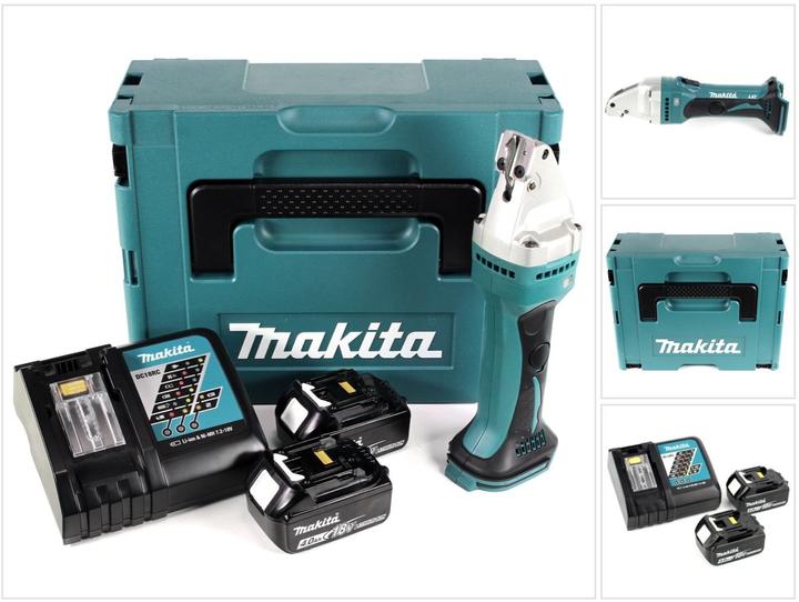 Immagine prodotto Makita DJS 161 RMJ Cesoia per metallo a batteria 18V in valigetta Makpac + 2x Batterie 4,0 Ah + 1x C