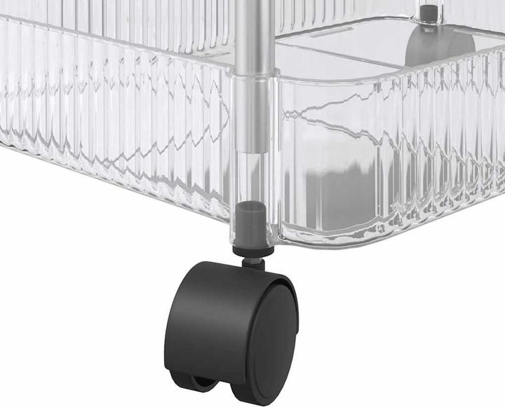 Produktbild VidaXL Aufbewahrungswagen 4 Etagen Transparent Acryl