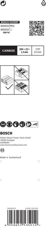 Image du produit Bosch Professional Zubehör Lame de scie alternative Expert 'Béton cellulaire' S 1241 HM, 3 pièces