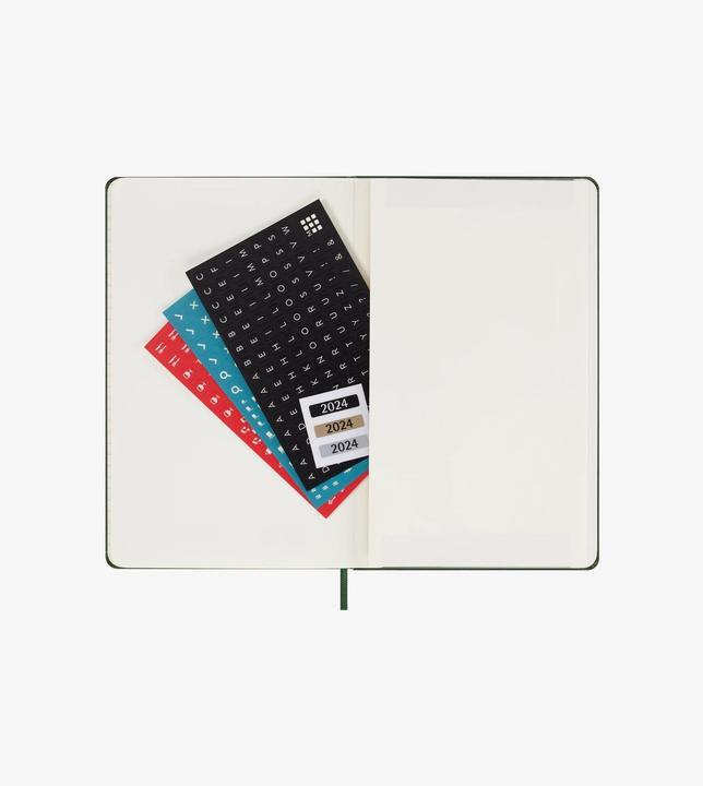 Actual product image Moleskine 12 Month Daily Calendar 2024, Large/A5, Myrtle Green (A5, Hardcover, English)