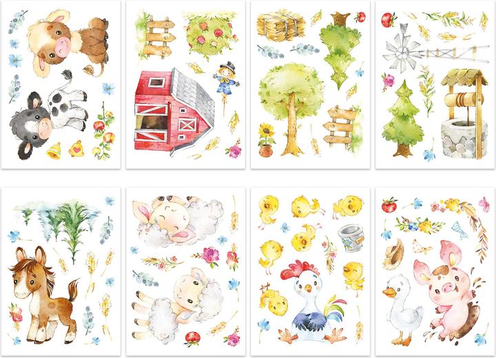 Produktbild Papierdrachen Wandtattoos - Farm (22 x 30 cm)