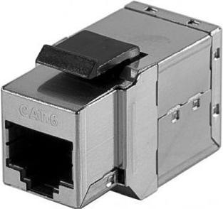 Actual product image Exertis Connect Keystone module RJ45 socket to RJ45 socket, Cat.6 You can use this module e.g. to extend an N (Keystone module)