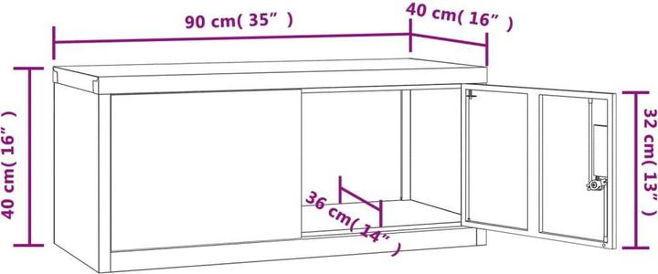 Actual product image VidaXL Bakarne (90 x 40 x 40 cm)