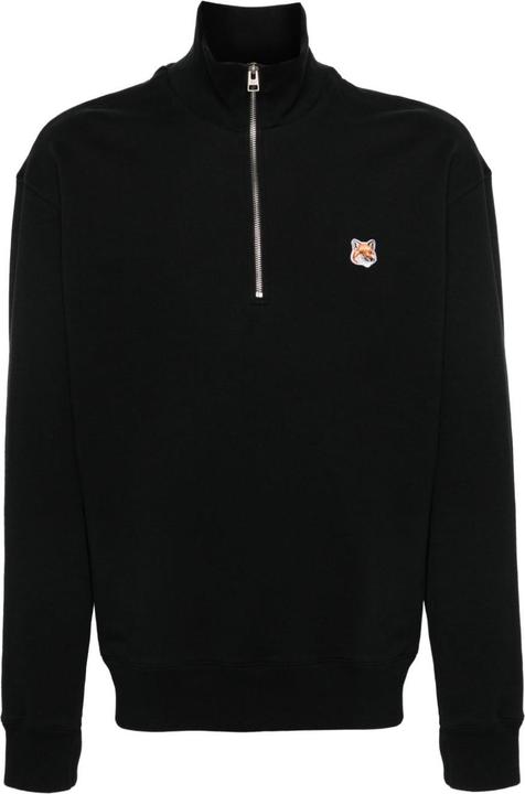 Maison Kitsune Fox Head Patch Comfort Half Zip Sweatshirt