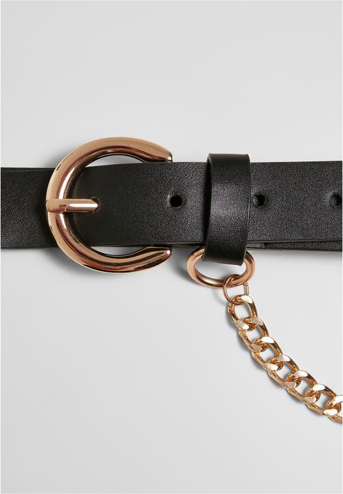 Actual product image Urban Classics Synthetic Leather Belt With Chain (S, M)