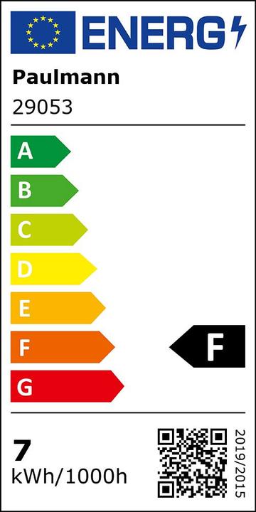 Energy Label Paulmann Reflector (E27, 6.50 W, 500 lm, 1 x, F)