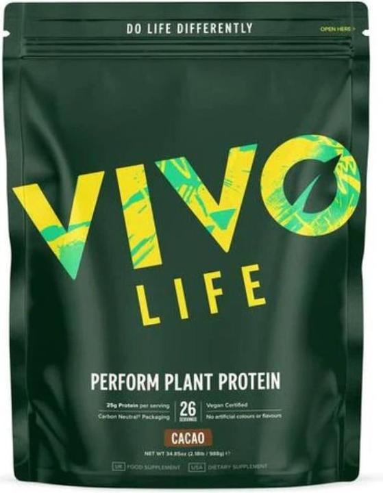 Image du produit Vivo Perform Raw Plant Protein & BCAA Raw Cacao (Cacao, 1 pcs, 988 g)