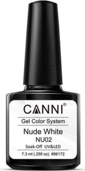 Canni Gellack Nude White NU02 UV/LED (Nude White, UV-Gel Lack)