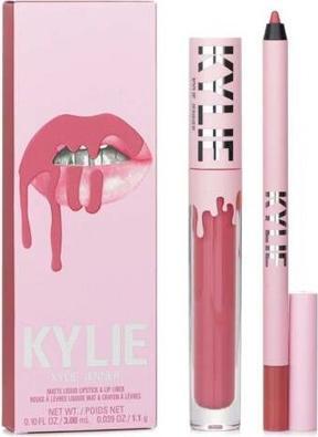 Kylie Jenner Kylie By Matte Lip Kit - Matte Liquid Lipstick 3ml + Lip Liner (302 Snow Way Bae)