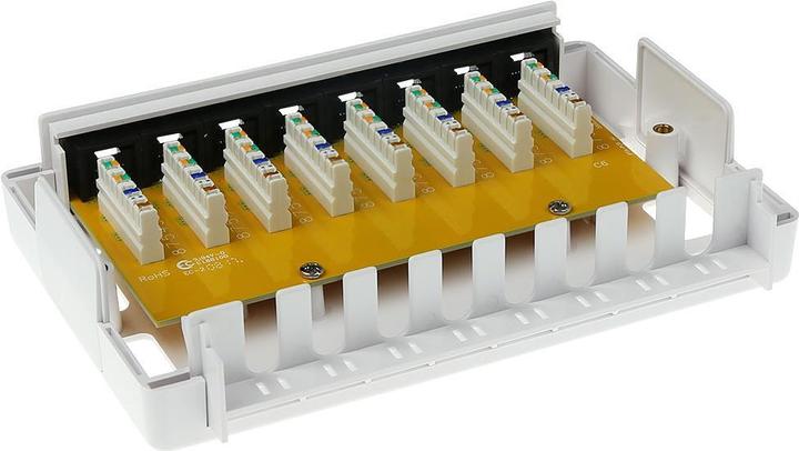 Actual product image Surface mounted box unshielded 8 ports CAT6. Type: CAT6 Mountbox c6 8 prt unshielded