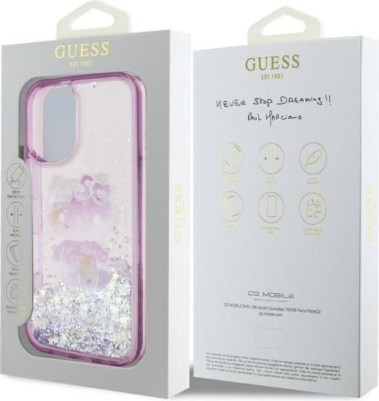 Produktbild Hello Kitty HKHCP16SL50PPU iPhone 16 6.1" fioletowy/purple hardcase Liquid Glitter 50TH Anniver (Apple iPhone 16)