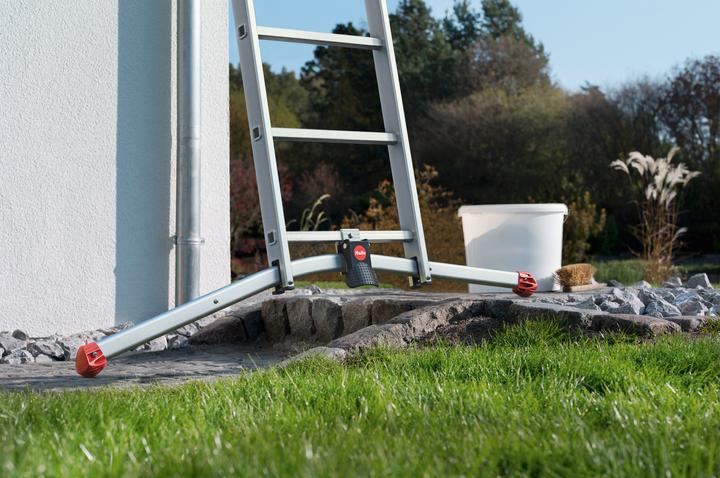 Actual product image Hailo S100 ProfiLOT, aluminium combination ladder 3-section, 3x12 rungs (Stepladder, 48 cm)