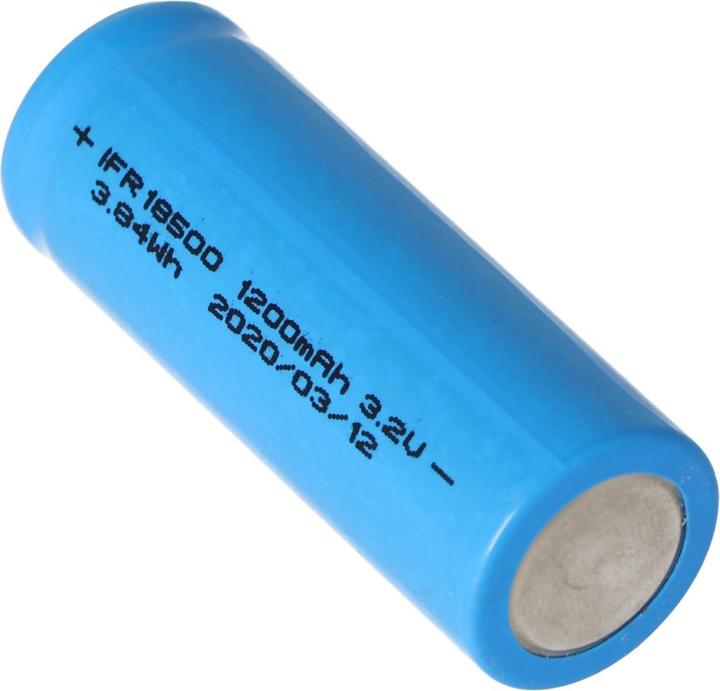 Image du produit AccuCell Batterie 18500 Li-FePo4 / 2 pcs. (2 pcs, 1000 mAh, Piles rechargeables + chargeur)