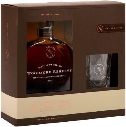Woodford Reserve Gift set + 1 tumbler (Bourbon, 1 x 70 cl)