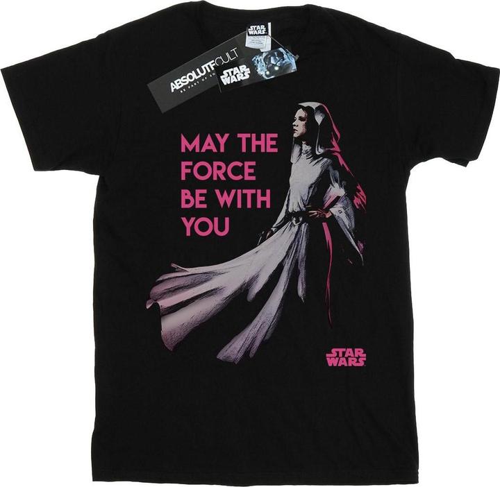 Actual product image Star Wars Girls Princess Leia Force Cotton T-Shirt (152, 158)