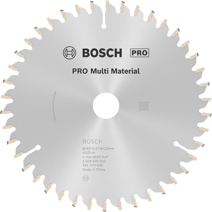 Produktbild Bosch Professional Zubehör PRO Multi Material Kreissägeblatt, 160 x 2,4 x 20 mm