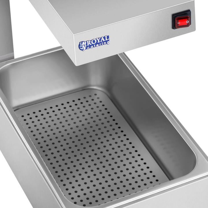 Produktbild Royal Catering Wärmebrücke 500W GN 1 1 Edelstahl Gastro Speisenwärmer Halogen