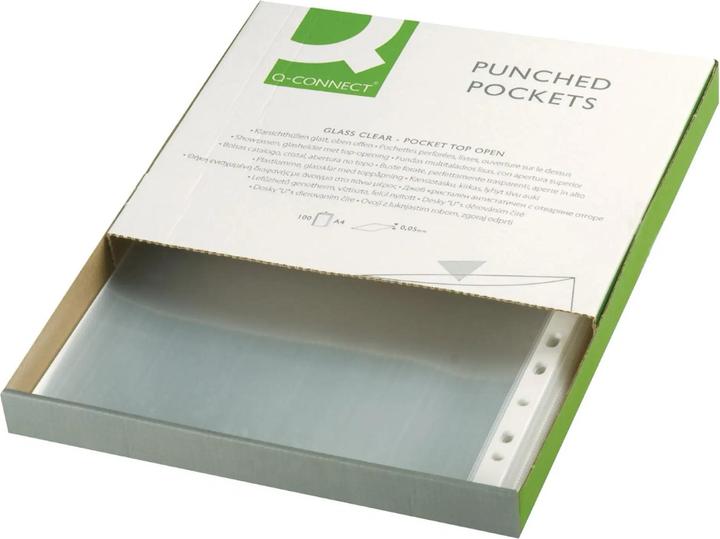 Actual product image Q-Connect Pointing book pockets, smooth film (A4, 100 x)