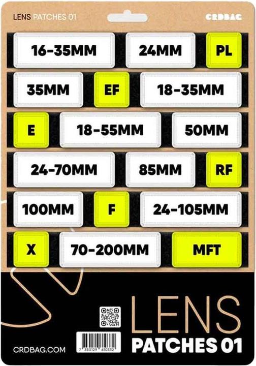 CRDBAG Lentilles Ecussons 01 (Extension de poche pour appareil photo)