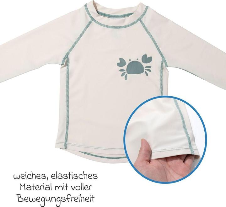 Produktbild La Loona LaLoona Baby-Bademode Bade-Shirt mit UV-Schutz - Krabbe - Offwhite (74)
