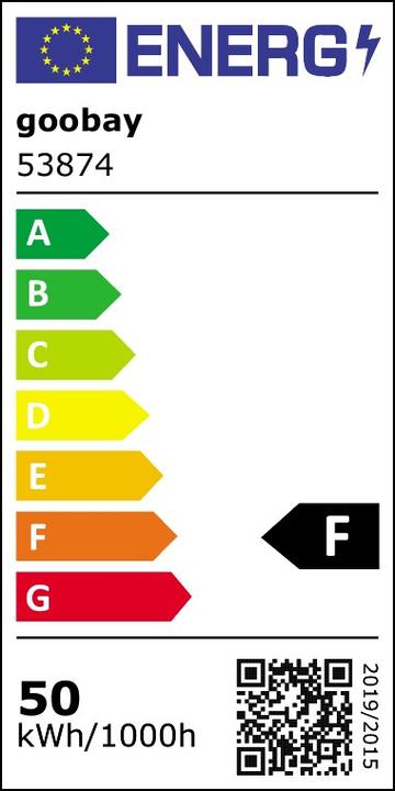 Etichetta energetica Goobay Faretto da esterno a LED, 50 W (4260 lm, IP65)