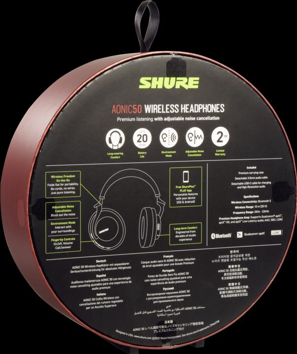 Image du produit Shure Aonic 50 (ANC, 20 h, Sans fil)