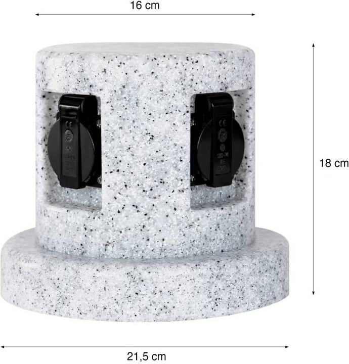Produktbild Grafner Steinoptik Steckdosensäule