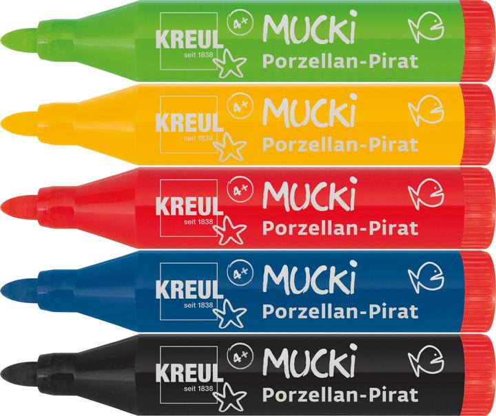 Produktbild Mucki Porzellan-Pirat (Yellow, Blue, Black, Green, Red)