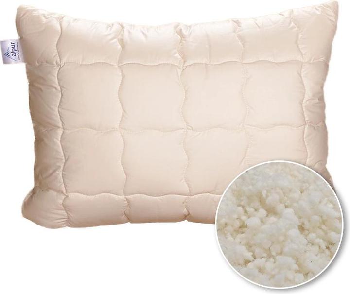 Produktbild Alpur Schafwollkissen gesteppt (3-Kammer-Kissen) (65 x 100 cm)