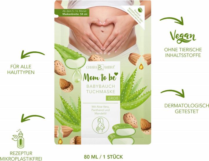 Actual product image Chiara Ambra Baby bump cloth mask, large from the 5th/6th month (80 ml)