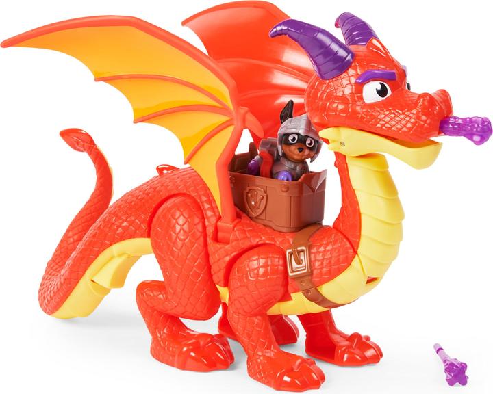 Actual product image Spin Master PAW Patrol Rescue Knights Sparks the Dragon with Wings and Claw puppy action figure