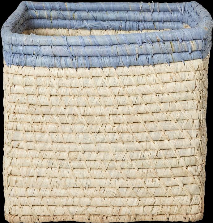 Actual product image Rice Selection Varzi Stationery Since 1956 Basket Square Bast With Blue Border (20 x 20 x 20 cm)