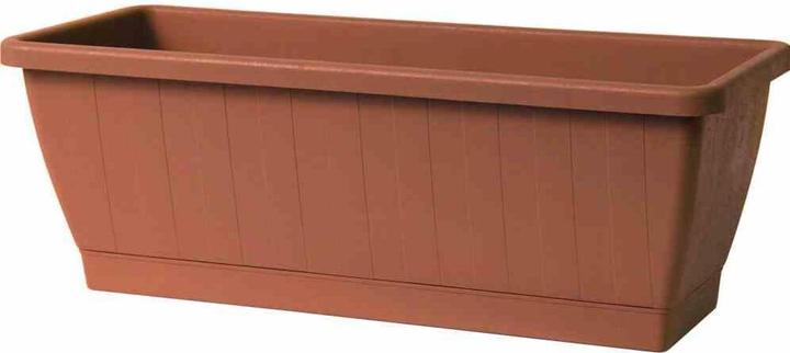 Productafbeelding Euro3plast Greener KEZAR plantenbak, hoekig, 60x20x18cm, van gerecycled plastic in terra (194 cm)